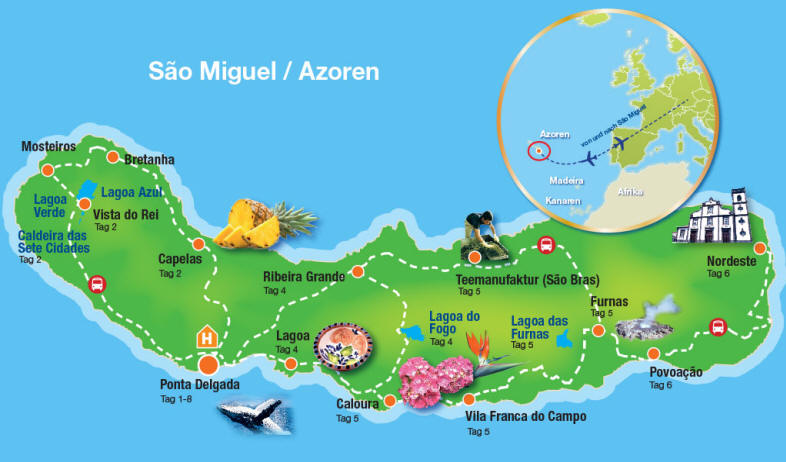 Azoren Karte / Die Politische Karte Der Azoren Azores Politische Karte