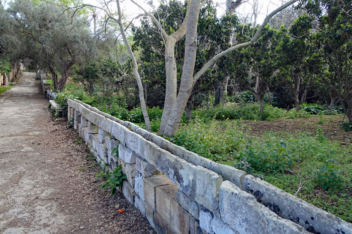 Wasserleitung in den Buskett Gardens