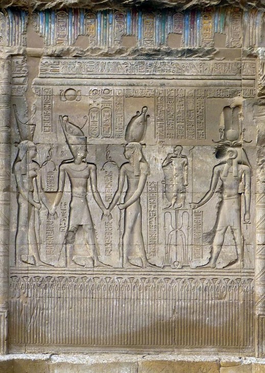 Relief am Tempel des Chnum in Esna