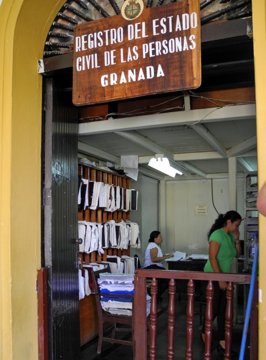 Standesamt in Granada in Nicaragua