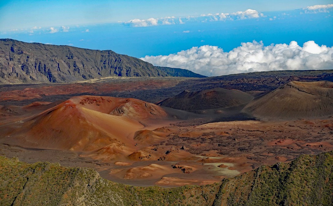 Blick ins Innere des Haleakala Kraters