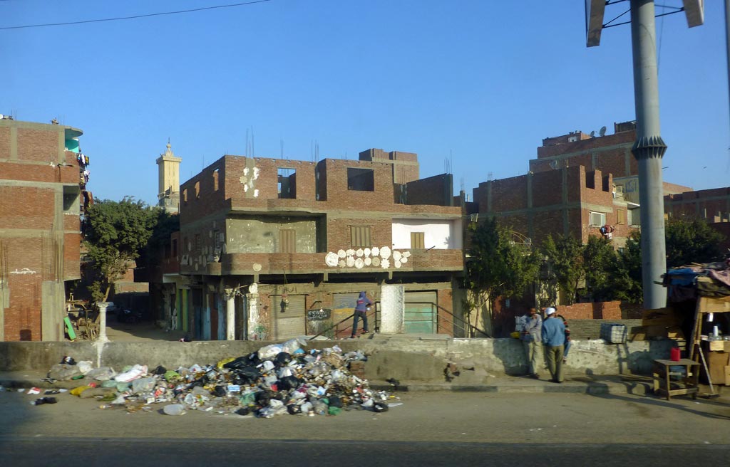 Müll auf den Straßen in Kairo
