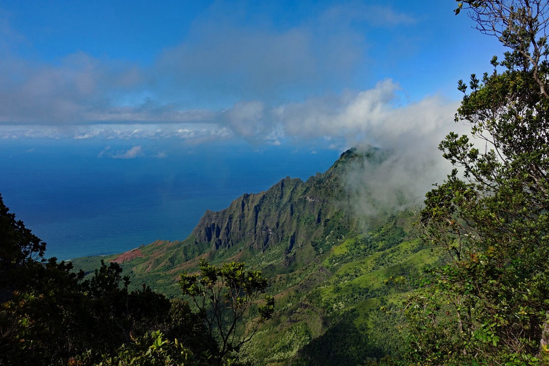 Blick in das Kalalau-Tal an der Napali Küste