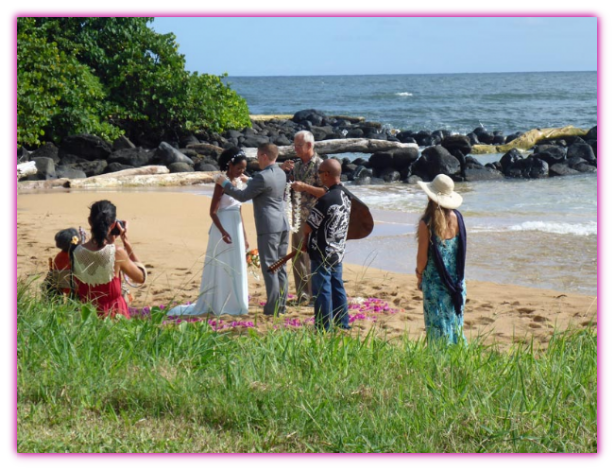 Hochzeit am Strand von Kauai