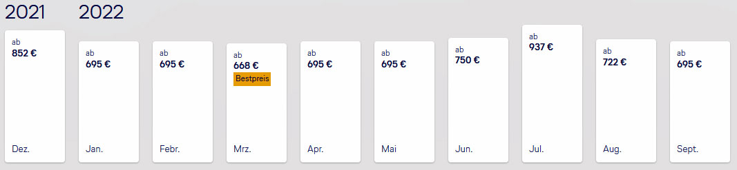 Flugpreise Frankfurt - San Francisco 2022