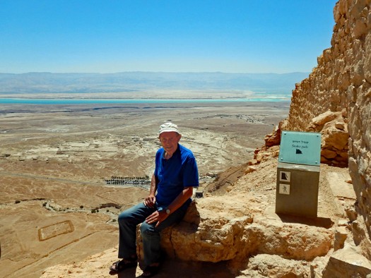 Blick von Masada aufs Tote Meer