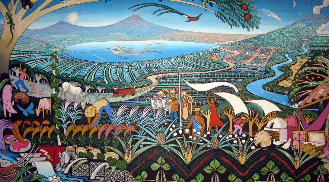Wandmalerei im Masaya Visitor Center