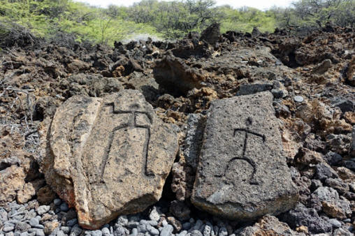 Petroglyphen an der Kohala Küste