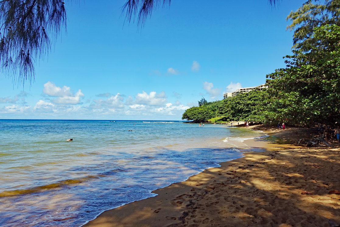 Am Puu Poa Beach auf Kauai