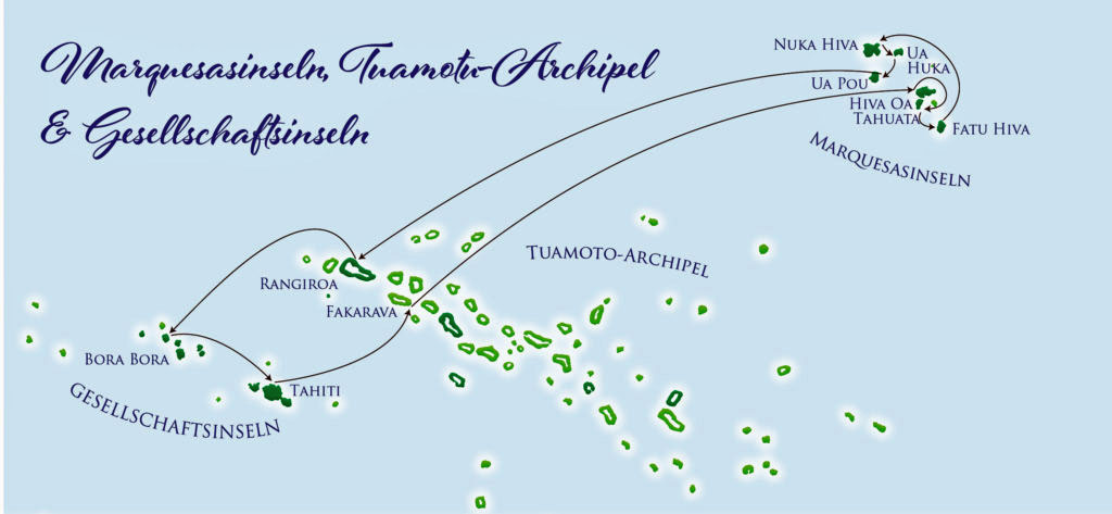 Reiseroute Aranui 5 Reiseroute Aranui 5
