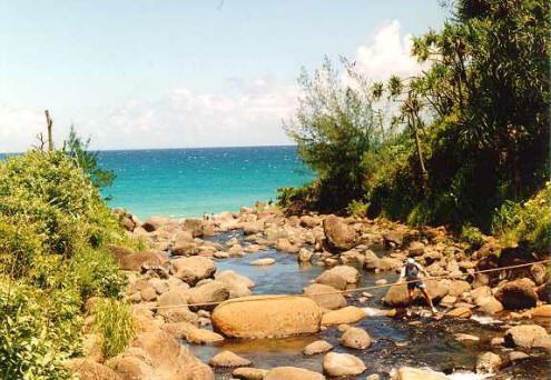 Überquerung des Hanakapiai Rivers